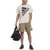 Adidas Logo Print Short Sleeve T-Shirt Unisex Tops Yellow White H14667