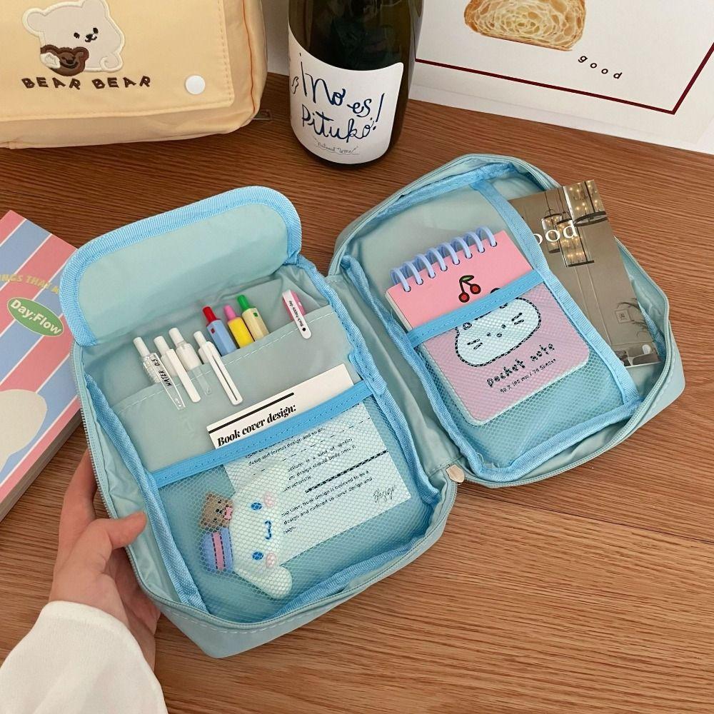 Multi-functional Pen Bag Large Capacity Storage Bag High Quality Stationery Bag  School Office