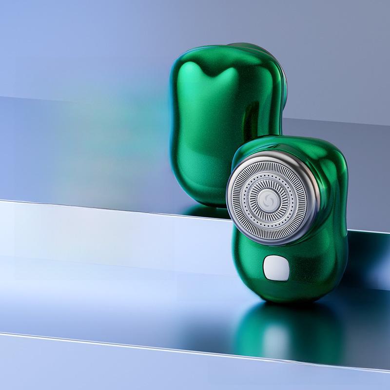 

Мини-электробритва с большим ножом, быстрая зарядка Type-C, 30 дней в режиме ожидания P10s New 3-ring Blade Head зелёный