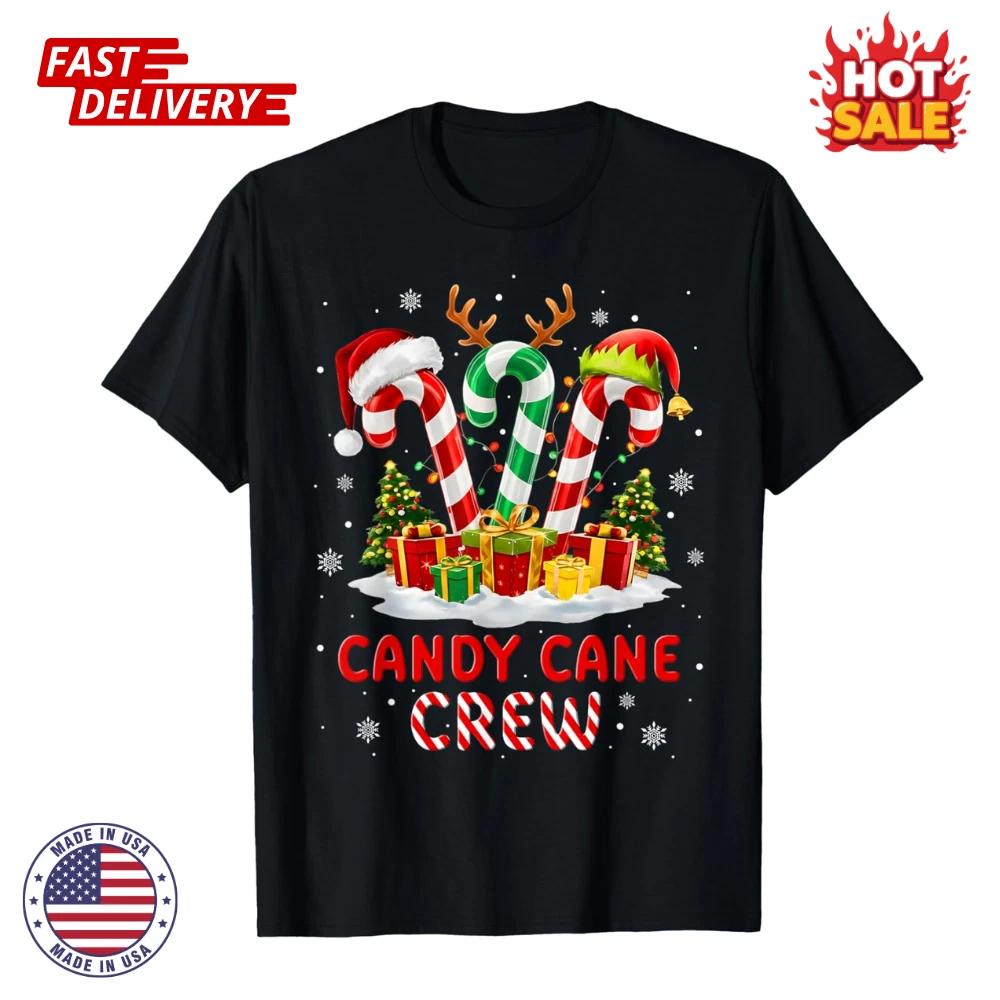 Christmas Holiday Family Funny Candy Cane Crew Unisex Inspired Graphic Shirt NEW S