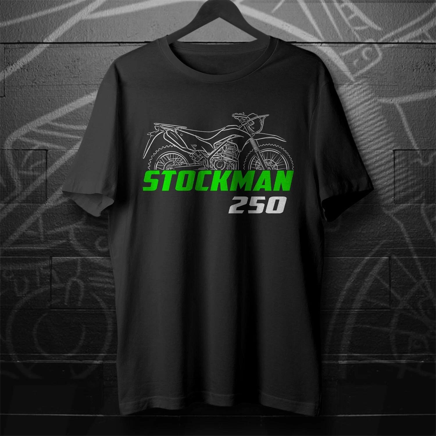 

Black men s and women s T-shirt For Kawasaki Stockman 250 2012-2024- Motorcycle XXL