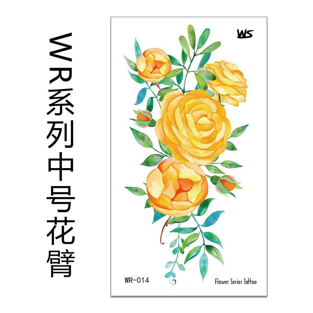 Small Fresh Flower Tattoo Sticker Flower Arm, Flower Rose Waterproof Environmentally Friendly Tattoo Sticker Tattoo