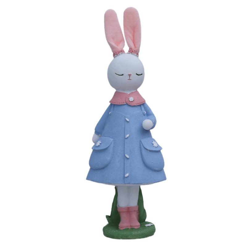 Seasonal Rabbit Sculpture Durable Resin Accessory Seasonal Home Ornament Ideal For Easter Gathering And Display