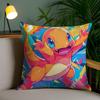 Cute C-Charmander Pillow Case Plush Fabric Soft Pillowcase Double Sided Print Sofa Cushion Pokemon Cover Throw