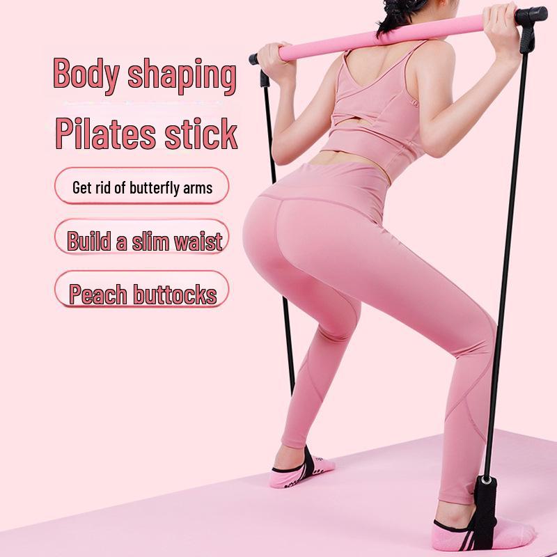 Home Pilates Stick & Elastikband für Damen-Yoga und Widerstandstraining