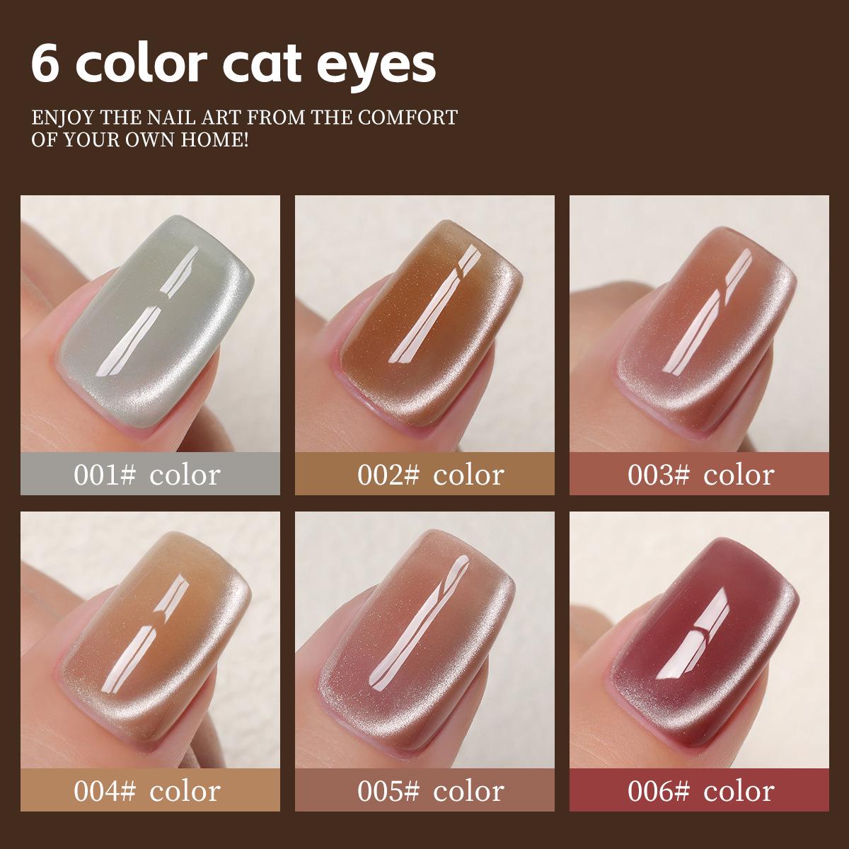 

2025 Myllard Caramel Brown Coffee Dream Gel Polish – Cat Eye Glass Bead Edition