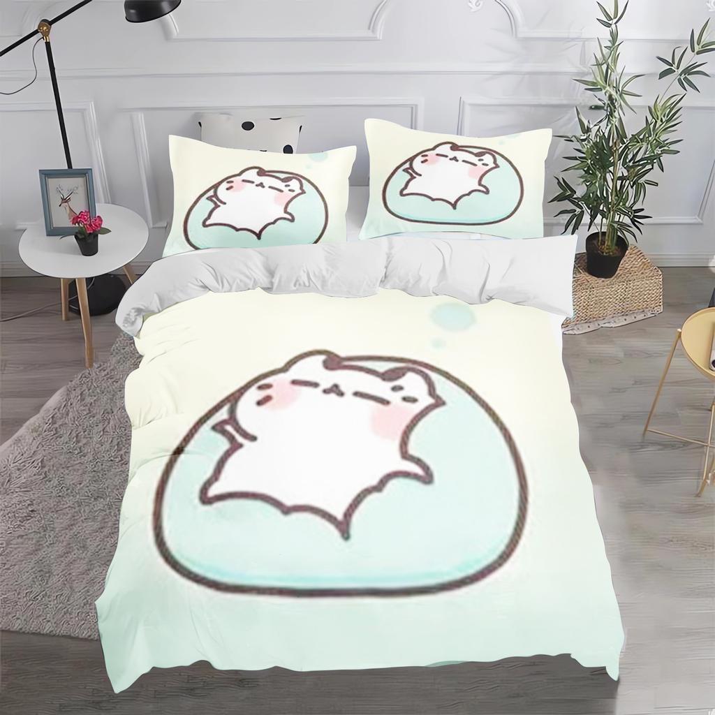 Kawaii Cartoon Duvet Cover Set Cute Bedding Coverlets For Kids Teens Girls Bedroom Decor Easter Gift For Friends