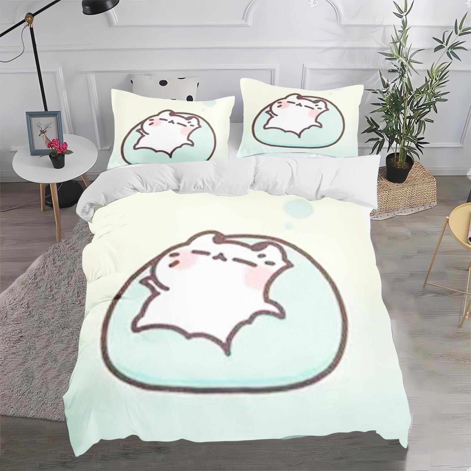 

Kawaii Cartoon Duvet Cover Set Cute Bedding Coverlets For Kids Teens Girls Bedroom Decor Easter Gift For Friends 90x200cm
