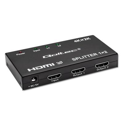 Qoltec Aktywny Rozdzielacz Splitter 2 X HDMI 4K X 2K | 3.4Gb/s | High Stability