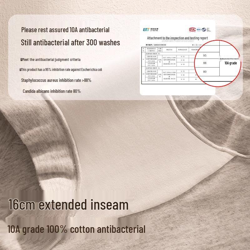 10-Pack Women's Breathable Mid-Waist Cotton Briefs - Antibacterial Sport Design