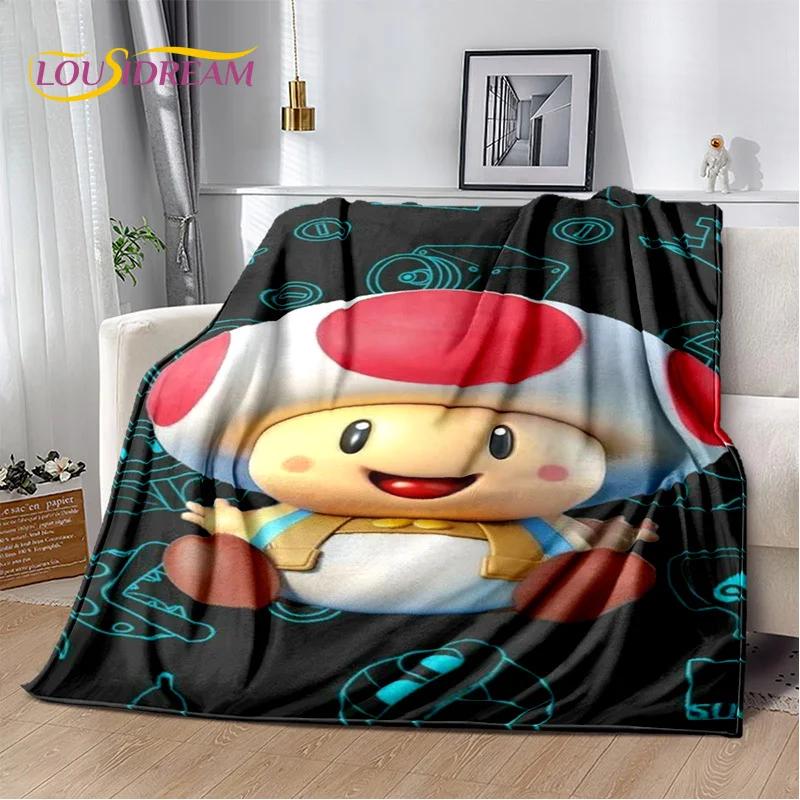 3D Retro M-Mario Cartoon Game Soft Plush Blanket,Flannel Blanket Throw Blanket for Living Room Bedroom Bed Sofa Picnic Kids Gift