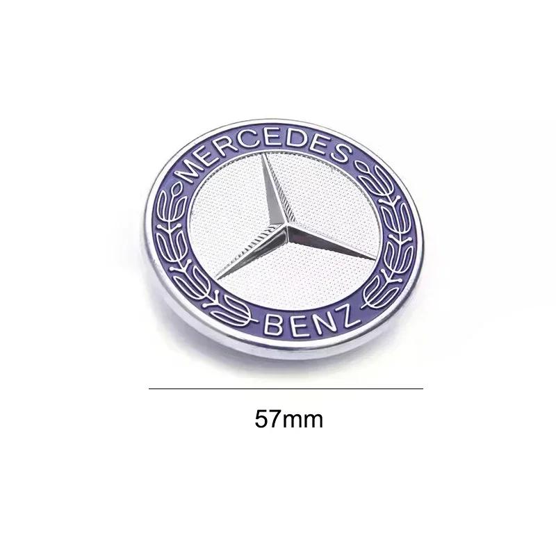 zrvmt3 2025 Hot Car Metal Flat Hood Emblem Front Badge For Mercedes Benz GLE GLC GLS CLS CLA GLA GLK ML C197 R231 X166 C217 C216 R172 C