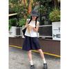 College Girl A Line Skirt Summer Cotton Blend Casual Wear With Stretch For Teens