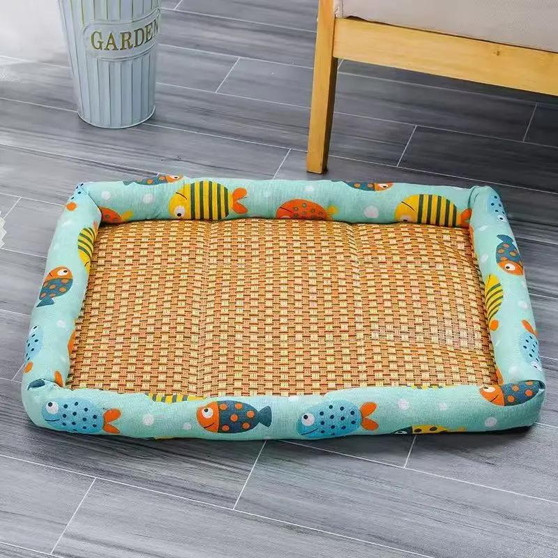 

1pc 40*30cm Pet Products Pet Ice Pad and Summer Cooling Wear Resistant Pet Nest Mat for All Seasons Square Shape Cat Beds синій