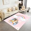 Bluey Family Harmony Floor Mat Suitable for Balcony Outdoor Dormitory Study Room Antislip Carpet Anime Office Decor Wedding Party Gift
