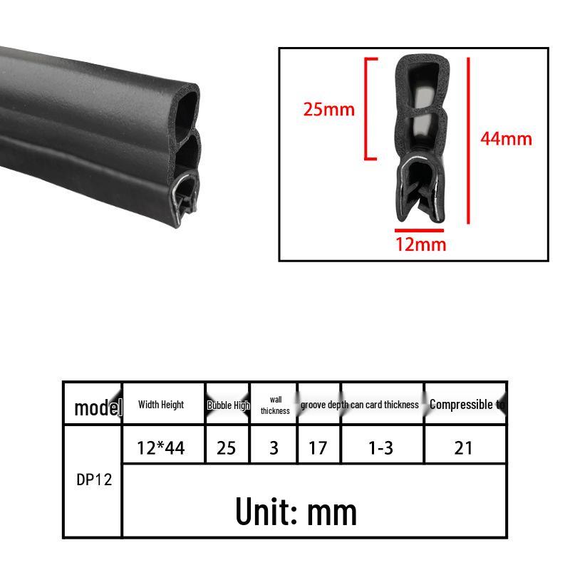 High-Temperature Resistant U-Shaped Rubber Sealing Strip for Dustproofing Electrical Cabinets and Car Doors