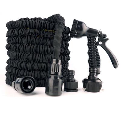 3 Times Black Magic Telescopic Garden Hose Polyester Braided High Pressure Car Wash Water Gun Watering Hose
