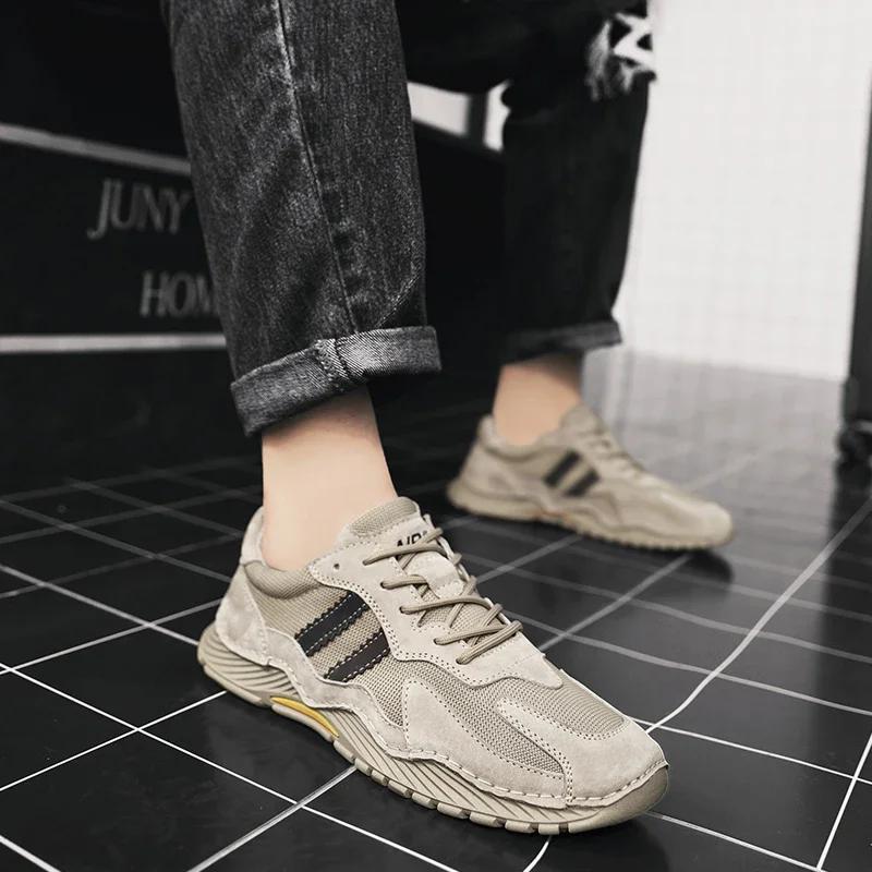 FashionHiking Shoes for Men Summer Breathable Climbing Trekking Shoes Outdoor Mens Sneakers Man Walking Male Shoes Plus Size