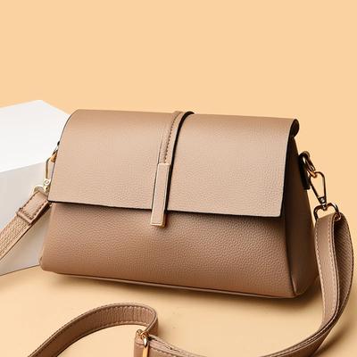 Hochwertige weiche echte Leder-Schulter-Umhängetaschen für Frauen Luxus-Geldbörsen und Handtaschen Designer Messenger Bag Sac
