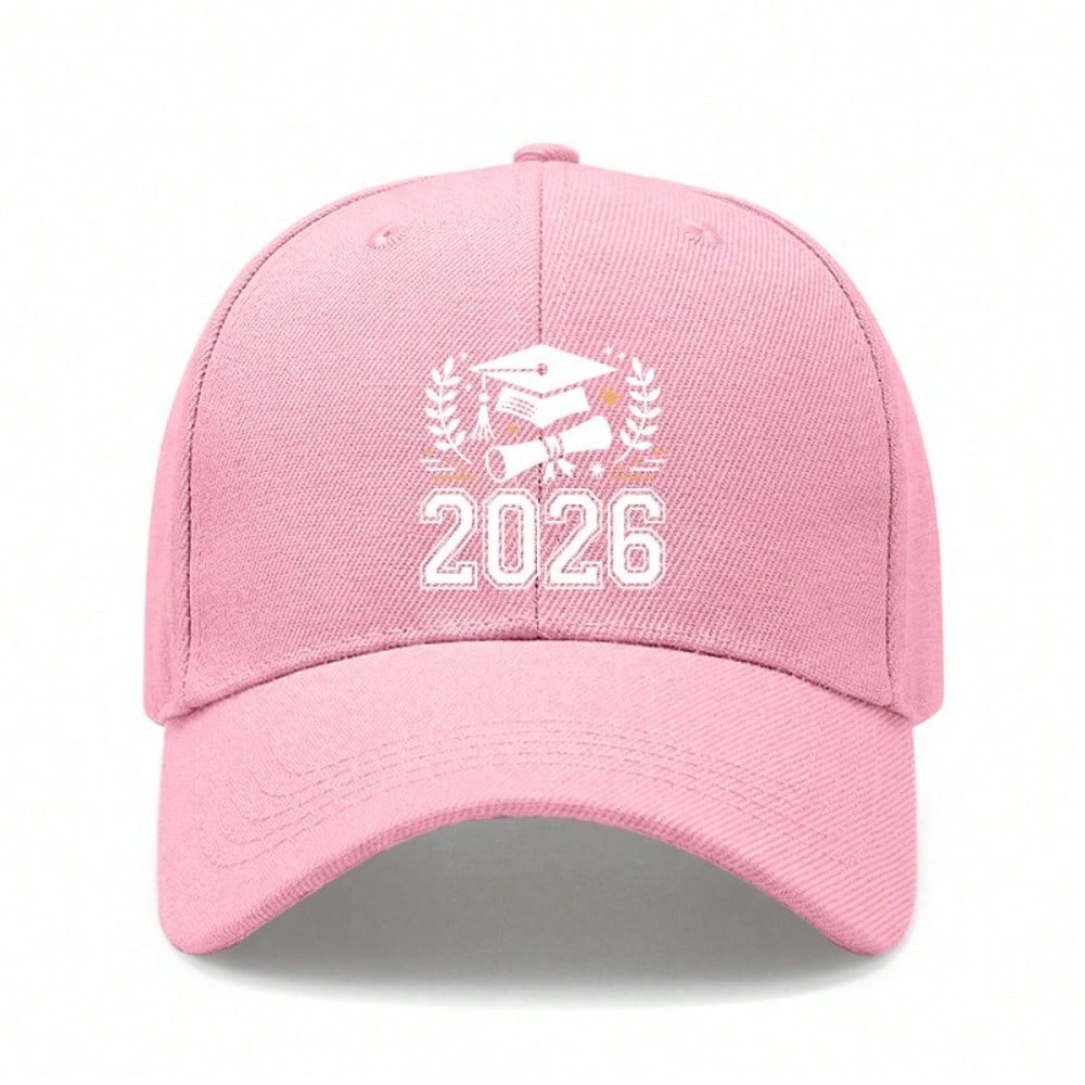 [Graduation Baseball Cap] 2026 Class Of Graduation Print Unisex Adjustable Breathable Lightweight Casual Outdoor Sports Baseball Hat For Men Women