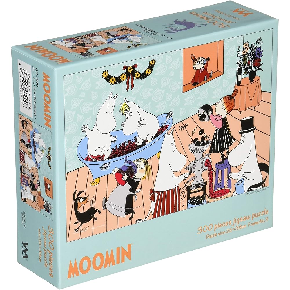 Yanoman Moomin 300-Piece Jigsaw Puzzle Moomin Mama s Helper 26x38cm with Instruction Card and Glue Stick