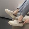 Sommer Atmungsaktive Weiße Sneaker Für Damen Trendige Dicke Sohle Freizeitschuhe Für Studenten Bequeme Streetstyle Laufschuhe