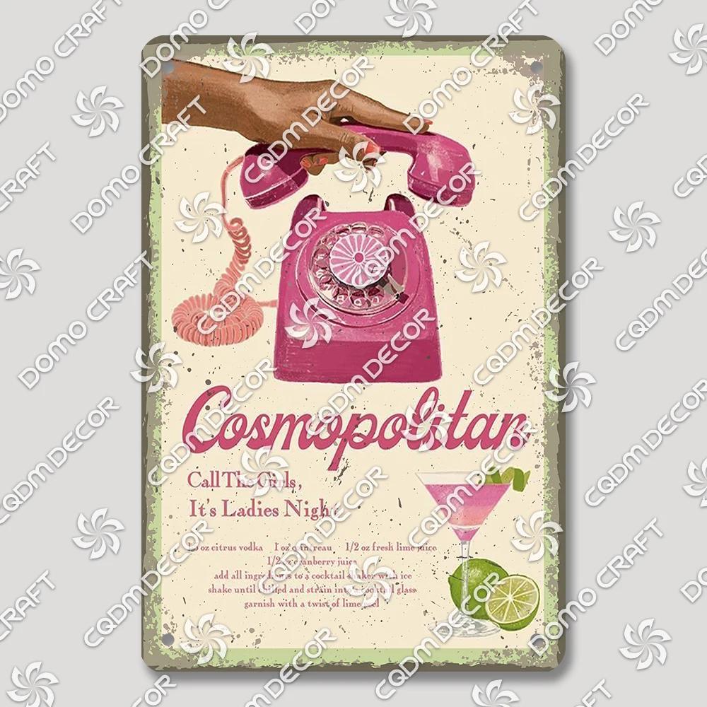 Vintage Drink Metal Tin Sign Wall Decor Mojito Margarita Aperol Spritz Negroni Limoncello  Perfect for Bar Pub Club