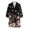 Damenmode Elegant Herbst Und Winter Langarm V-Ausschnitt Weihnachtsprint Kleid