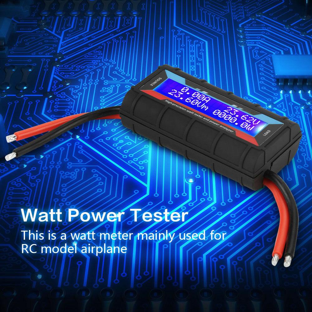 130AMP Watt Meter Solar Wind Power Analyzer LCD Electricity Monitor Volt Tester Black 130A