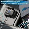 Car Charger Socket Adapter With Switch 4 Ports 12V 24V Qc30 Fast Charging Usb Outlet For Car Bus Motorcycle