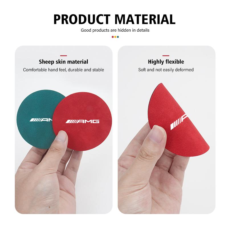 2pcs Car Coaster Water Cup Bottle Holder Mat Anti-Slip Pad For Mercedes Benz AMG C180 C300 W124 W176 W177 C200 C260 GLC CLE CLA IQ9