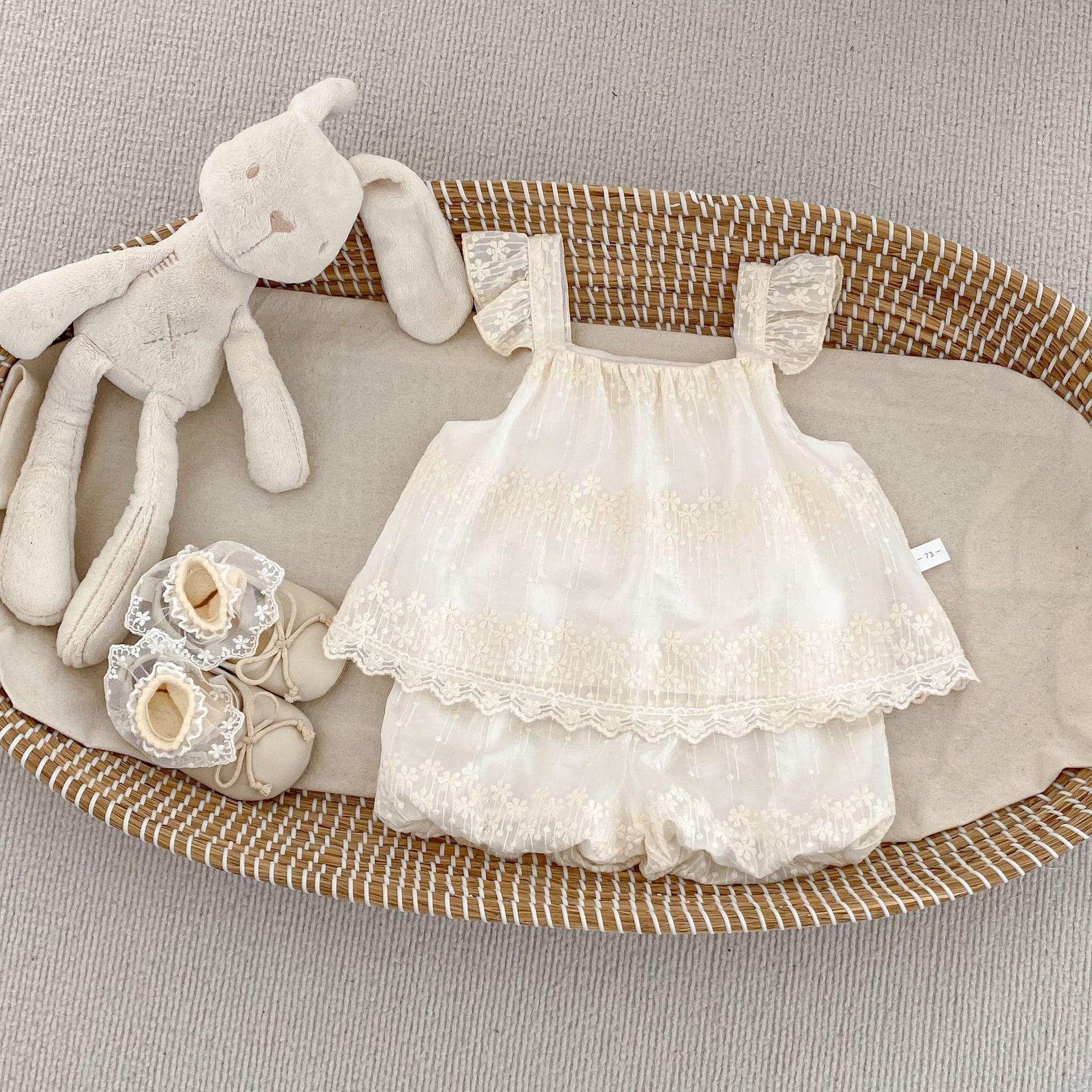 Girls Summer Short Sleeve Top and Bloomer Shorts Sweet Outfit Set 73