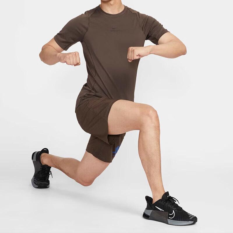 New Nike Pro T Shirts Men's Brown HV0410-237