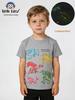 2026 Spring/Summer Children's Luminous Dinosaur T-Shirt - European & American Style