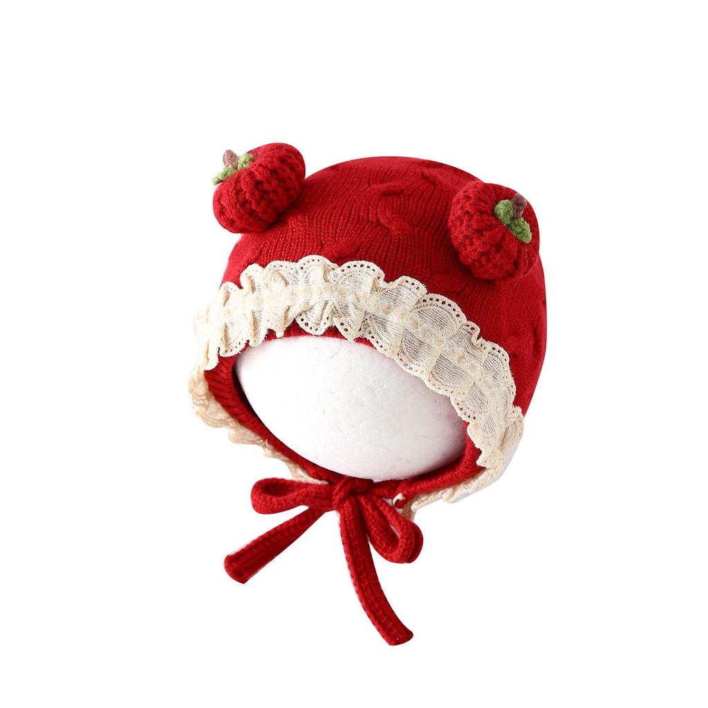 Handmade Lace Wool Baby Hat - Warm & Stylish for Autumn/Winter