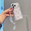 Gentle temperament girly heart iPhone11/12/13/14/15/16/17 PM pearl butterfly lanyard mobile phone case