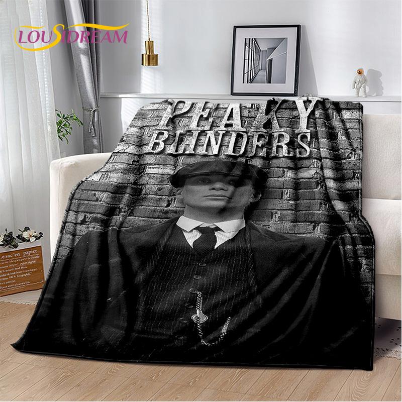 2025 New Tommy Shelby P-Peaky B-Blinders Soft Blanket,Soft Throw Blanket for Home Bedroom Bed Sofa Picnic Travel Cover Gift