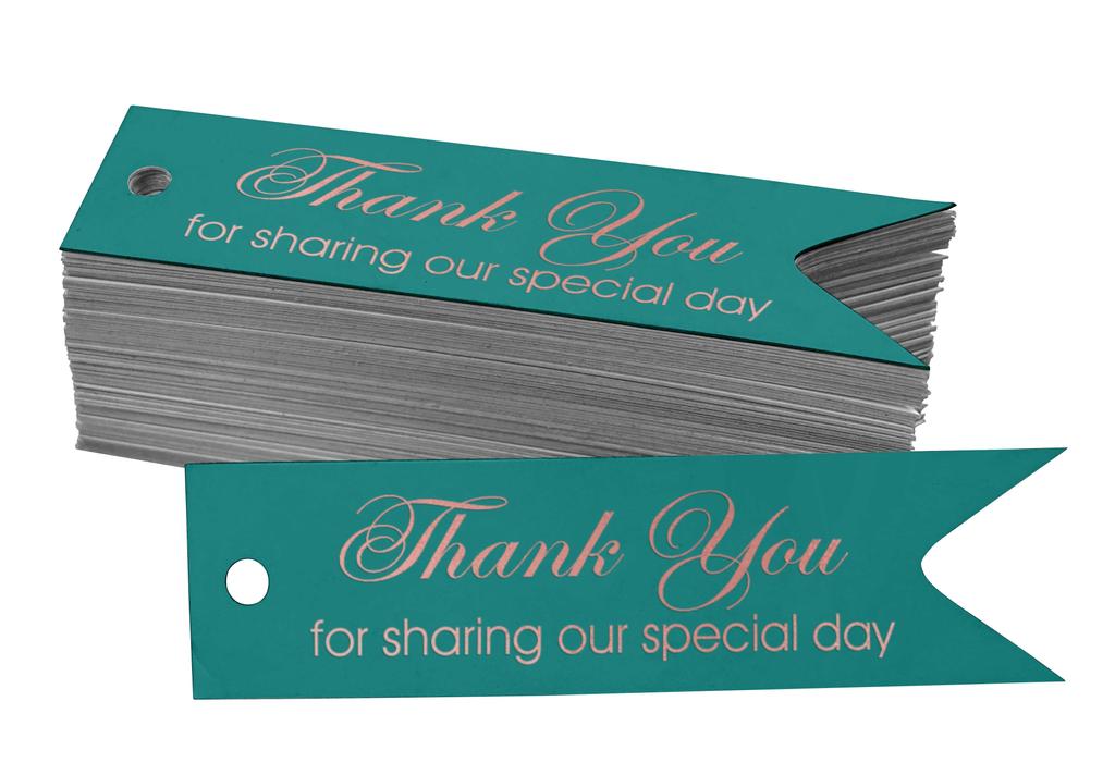 Inkdotpot Gold Foil Paper Hang Tags Thank You For Sharing Our Special Day Bridal Shower Favor Tags 100