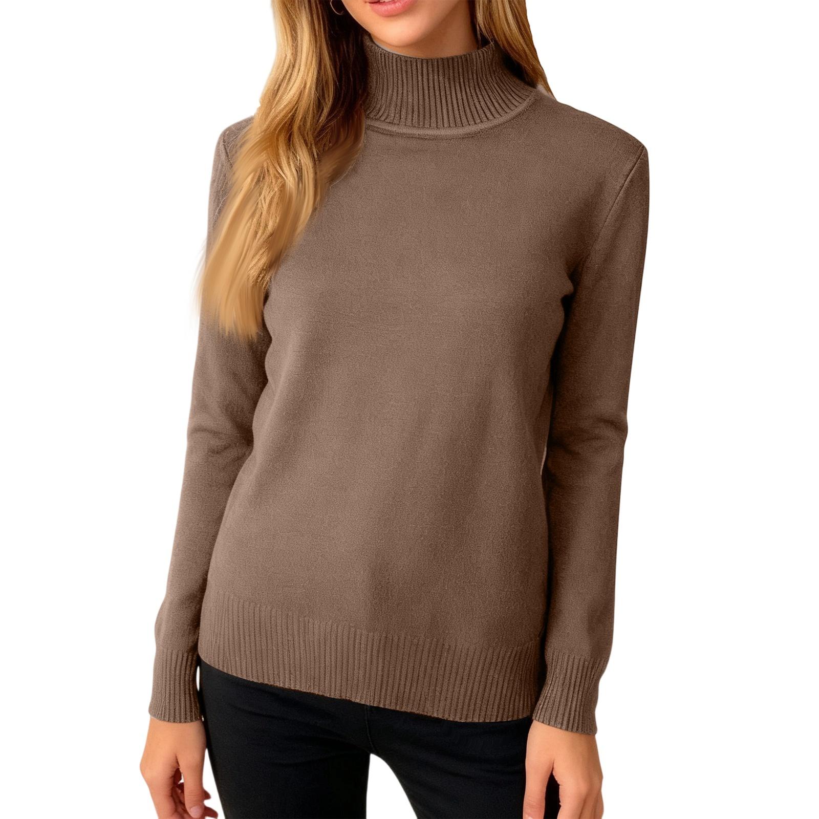 

Женский модный и повседневный однотонный базовый топ с длинным рукавом и флисовой подкладкой One Size