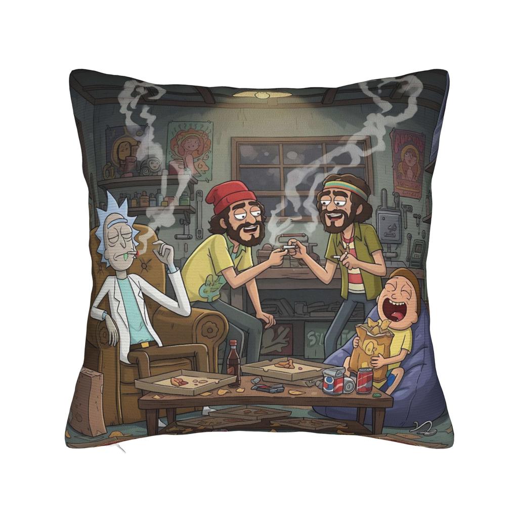 Ricked and Mortys Pillow Case  Comfy Pillow Cover For Office Car Home Decor Novelty Cushion Cover