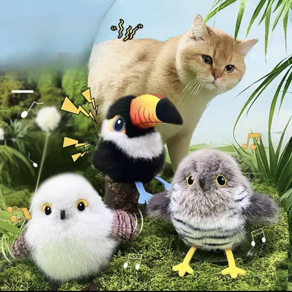 Interactive Plush Cat Toy With Sound And Motion For Indoor Play And Enrichment