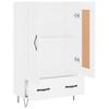 Highboard White 69.5 x 31 x 115 cm Engineered Wood