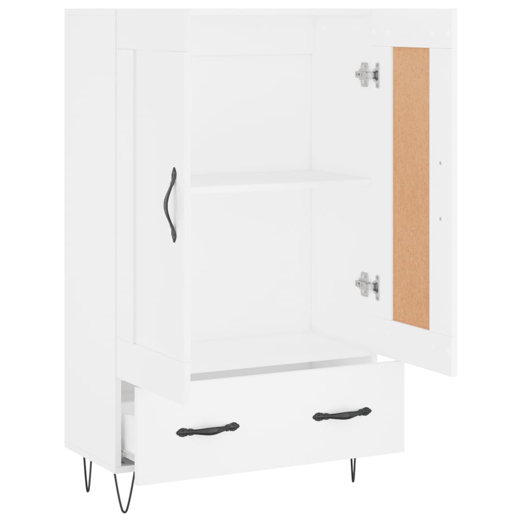 Highboard White 69.5 x 31 x 115 cm Engineered Wood