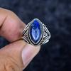 Lapis Lazuli Gemstone Handmade 925 Sterling Silver Jewelry Ring Size 6 MM-3438
