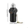3 Prong Bulb Plug Adapter E26 Light Converter Pull Chain Switch Polarized Outlet