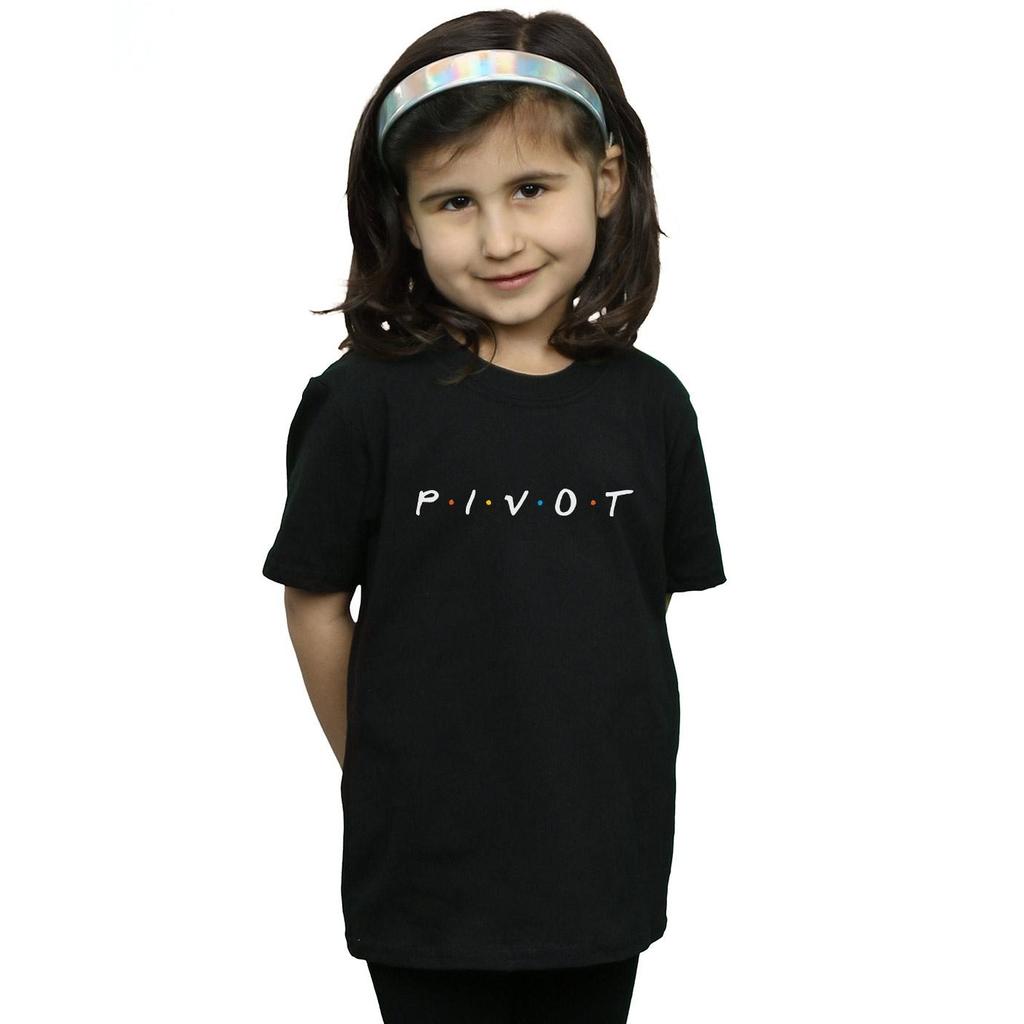 Friends Mädchen-T-Shirt aus Baumwolle mit Pivot-Logo