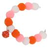 Pet Collar Soft Lightweight Plush Balls Cute Dog Cat Collar with Bell for Party DailyOrange 34cm