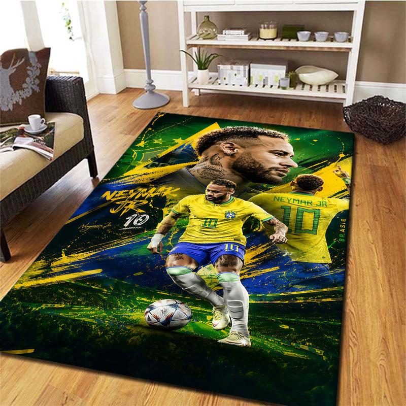Neymar Jr Carpet Rug for Living Room Bedroom Home Sofa Decoration,Kids play Non-slip Floor Mat