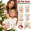 Acrylic Goat Hanging Ornament Set 2D Flat Christmas Tree Ornament Goat Pendant Shop Window Display