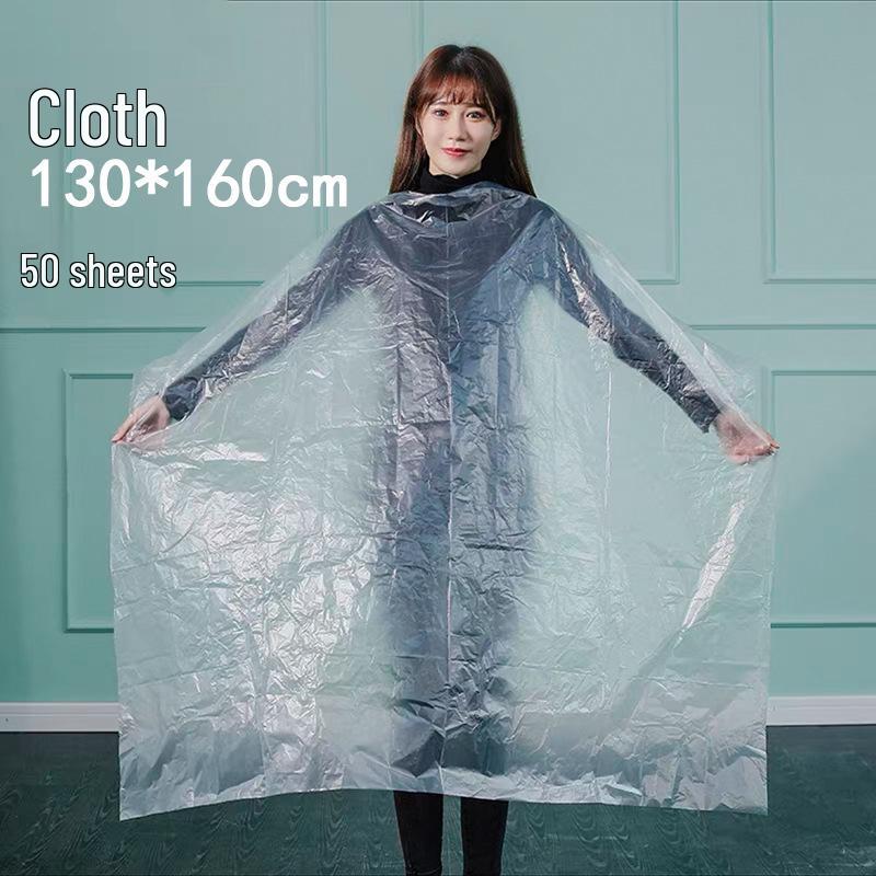 

Водонепроницаемый одноразовый парикмахерский фартук для перманентной завивки, окрашивания и масляных процедур - утолщенная пластиковая накидка для профессионального использования.